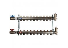 Коллекторные группы без расходомеров для Радиаторного отопления на 10 контуров