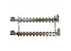 Коллекторные группы без расходомеров для Радиаторного отопления на 11 контуров