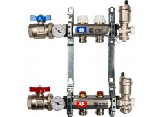 Коллекторные группы без расходомеров для Радиаторного отопления на 2 контура