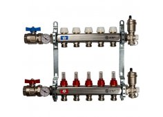 Коллекторные группы с расходомерами для Теплого пола на 5 контуров