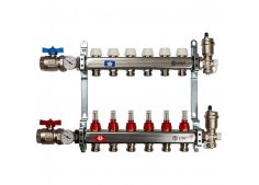 Коллекторные группы с расходомерами для Теплого пола на 6 контуров