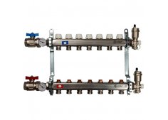 Коллекторные группы без расходомеров для Радиаторного отопления на 7 контуров