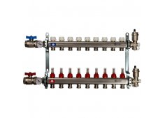 Коллекторные группы с расходомерами для Теплого пола на 9 контуров