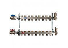 Коллекторные группы без расходомеров для Радиаторного отопления на 9 контуров