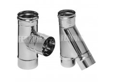 Дымоход Тройник DN 110 - 115 - 120 мм. Ferrum