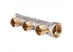 Коллектор одинарный распределительный 3 выхода-3/4" (ствол 3/4") Коллектор одинарный распределительный 3 выхода-3/4" (ствол 3/4")