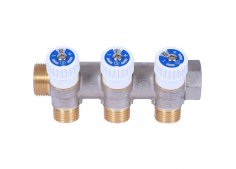 Коллектор одинарный распределительный 3 выхода-3/4" (ствол 1") Коллектор одинарный распределительный 3 выхода-3/4" (ствол 1")