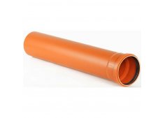 Труба с раструбом для наружной канализации, оранжевая (ПП) D 110 мм. Политэк