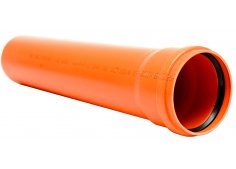 Труба с раструбом для наружной канализации, оранжевая (ПП) D 200 мм. Политэк