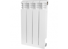 Радиатор отопления алюминиевый секционный с боковым подключением 500х96 мм. белый, Vega Stout