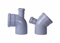 Отвод для внутренней канализации, серый (ПП) D 32/40/50/110 мм. Политэк
