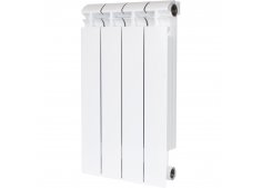 Радиатор отопления биметаллический секционный с боковым подключением 500х96 мм. белый, Alpha Stout