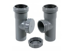 Ревизия для внутренней канализации, серая (ПП) D 50/110 мм. Политэк