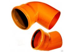 Отвод для наружной канализации, оранжевый (ПП) D 110/160/200 мм. Политэк