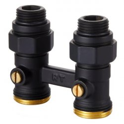 Узел нижнего подключения прямой 1/2"х3/4" EK (черный) Royal Thermo купить в Твери, Конаково, Завидово, Осташков, Ржев, Старица, Торжок, Кимры