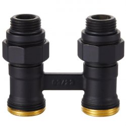 Узел нижнего подключения прямой 1/2"х3/4" EK (черный) Royal Thermo купить в Твери, Конаково, Завидово, Осташков, Ржев, Старица, Торжок, Кимры