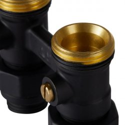 Узел нижнего подключения прямой 1/2"х3/4" EK (черный) Royal Thermo купить в Твери, Конаково, Завидово, Осташков, Ржев, Старица, Торжок, Кимры