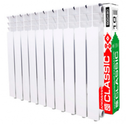 Радиатор отопления алюминиевый секционный с боковым подключением 500х78 мм. 10 секции, (при 70°С=1440 Вт. до 14,4 м2. Беларусь) AL Classic Sti ТТ000019466