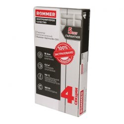 Радиатор биметаллический секционный Rommer Optima BM 500 4 секции RBM-0210-050004, низкая цена, купить в Твери