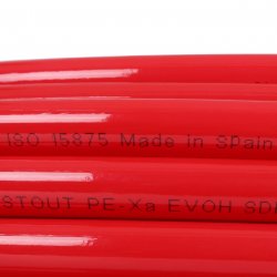 Труба из сшитого полиэтилена PEX-a с кислородным барьерным слоем EVOH, 20х2,0 мм. (бухта 500 м) красная STOUT SPX-0002-502020 низкая цена, купить в Твери
