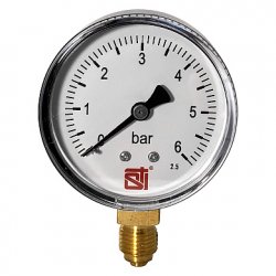 Манометр радиальный резьба трубная D63 6bar УП (G1/4)" класс точности 2,5  Sti купит в Твери, Осташкове, Клину, Бежецке
