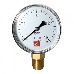 Манометр радиальный резьба трубная D80 16bar УП (G1/2)" класс точности 2,5  Sti купит в Твери, Осташкове, Клину, Бежецке