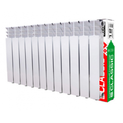 Радиатор отопления алюминиевый секционный с боковым подключением 500х78 мм. 12 секции, (при 70°С=1728 Вт. до 17,28 м2. Беларусь) AL Classic Sti ТТ000019467