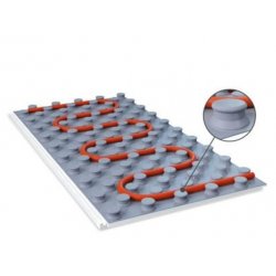 Плита, мат для водяного теплого пола под трубу EasyFix L толщина 20мм (40х1020х530 мм.) Формат