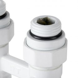 Узел нижнего подключения прямой 1/2"х3/4" EK (белый) Royal Thermo  купить в Твери, Конаково, Завидово, Осташков, Ржев, Старица, Торжок, Кимры
