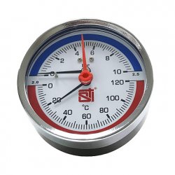 Термоманометр аксиальный D80 120°C 10 bar УП (G1/2) Sti купить в Твери
