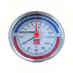 Термоманометр аксиальный D80 120°C 16 bar УП (G1/2) Sti купить в Твери