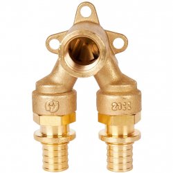 Угольник проходной 20x1/2 для труб из сшитого полиэтилена STOUT купить в Твери