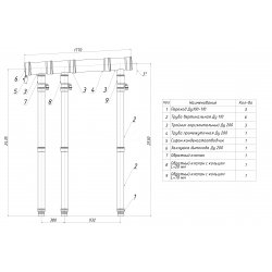 Комплект каскадных дымоходов для 3-х котлов 80 - 145 кВт Geffen 05040038об купить в Твери, Конаково, Завидово, Осташков, Ржев, Старица, Торжок, Кимры