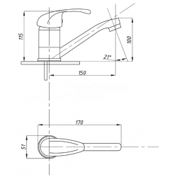 Смеситель для раковины тип См-УмОЦБА TSARSBERG TSB-835-3507 купить в Твери