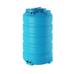 Бак пластиковый для воды (синий) без поплавковых выключателей (цилиндрический), 5000л Акватек купить в Твери