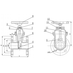 Задвижка чугунная с обрезиненным клином Ду65, PN16, L-170, 30ч39р Sti Sti