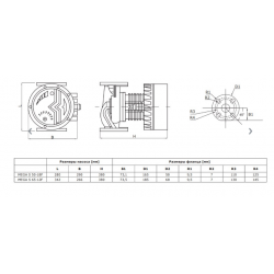 Насос циркуляционный, (L=280 мм) MEGA S 50-18F 280 Shinhoo 71121007