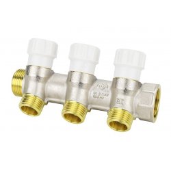 Коллектор распределительный с запорными клапанами 3/4", 3 отвода 1/2" Varmega купить в Твери, Конаково, Завидово, Осташков, Ржев, Старица, Торжок, Кимры