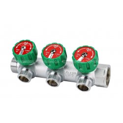 Коллектор распределительный регулирующий 3/4", 3 отвода 1/2" Varmega купить в Твери, Конаково, Завидово, Осташков, Ржев, Старица, Торжок, Кимры