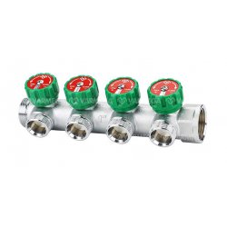 Коллектор распределительный регулирующий 1", 4 отвода 3/4 EK" Varmega купить в Твери, Конаково, Завидово, Осташков, Ржев, Старица, Торжок, Кимры