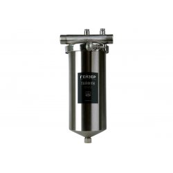 Корпус фильтра для воды, нержавейка, BB10", под картридж 114 мм, резьба 1" (кронштейн в сборе) без картриджа Гейзер Тайфун  купить в Твери