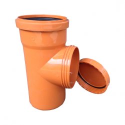 Ревизия с крышкой для наружной канализации ПП 110 (оранжевая), СИНИКОН 516007.U купить в Твери