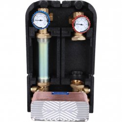 Насосная группа SDG-0038 с теплообменником 34 пластины, без насоса в теплоизоляции, Stout SDG-0038-342501 низкая цена, купить в Твери