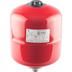 Бак расширительный мембранный для отопления Stout 8 л (цвет красный)