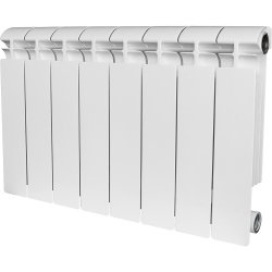 Радиатор отопления алюминиевый секционный с боковым подключением 350х80 мм. 8 секций белый, Alpha Stout SRA-2310-035008 низкая цена, купить в Твери