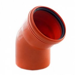 Отвод D 160х45° для наружной канализации, оранжевый (ПП) Политэк низкая цена купить в Твери