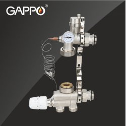 Насосно-смесительный узел для теплого пола без насоса 1", 20-60 °С, Gappo G1491