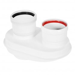 Адаптер моноблочный для перехода на двухтрубную систему, конденсационный c D60(п)/100(п) на D80(м)/80(м) Rommer