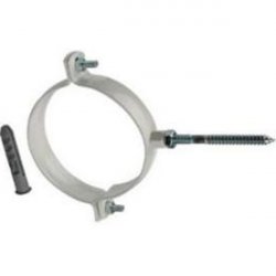 Крепление-хомут дымохода к стене D80мм. белое металлическое Rommer RCA-0080-020111