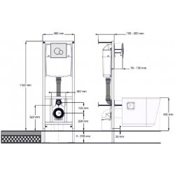 Инсталляция с подвесным унитазом (комплект: инсталляция, унитаз, сиденье SoftClose, кнопка белая) Альфа комфорт ПЭК Santeri